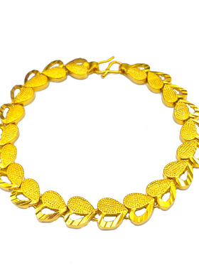 手链韩版简约仿黄金爱心欧币掉色