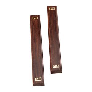 六品堂镇纸高档镇尺30厘米铜镇尺檀木书法压纸神器红木创意文镇实木嵌铜回纹书镇文房四宝加重镇纸石小摆件