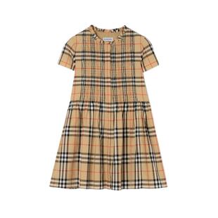 【新款】BURBERRY儿童 格纹棉质连衣裙 女童 81261931