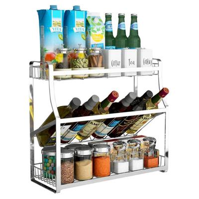 304不锈钢厨房置物架免打孔壁挂