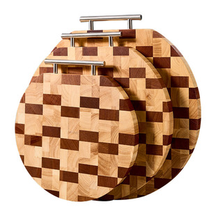 客满多棋盘格乌檀木橡胶木菜板抑菌家用食品级实木厨房砧案板切菜