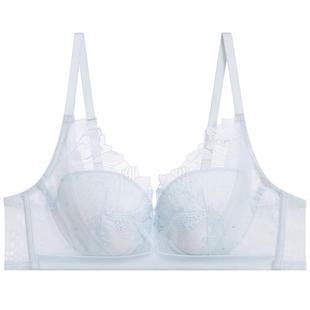 爱慕一路生花25夏内衣女软钢圈蜂巢薄模杯大胸显小文胸AM11A991