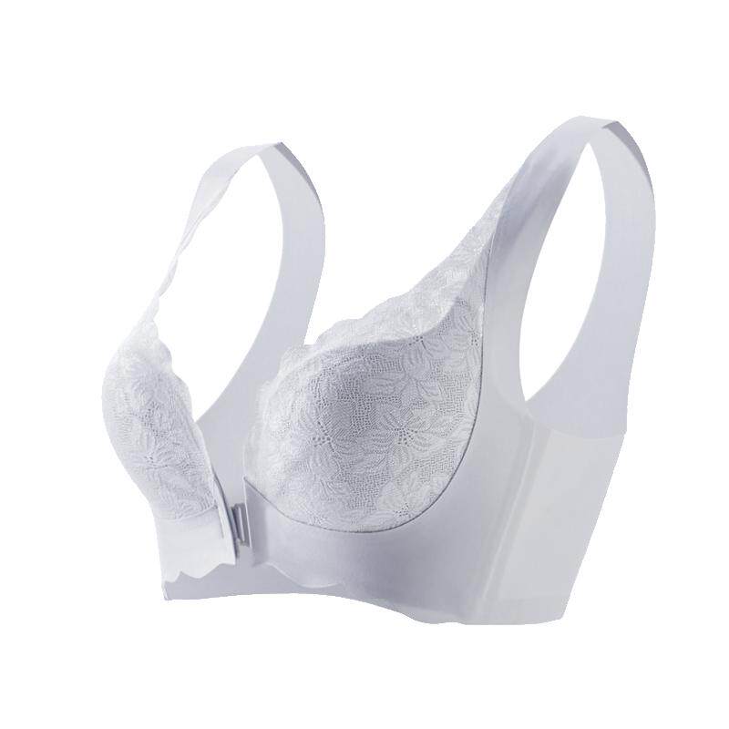 蕾丝性感前扣内衣女夏超薄款杯聚拢收副乳防下垂大胸显小无痕文胸