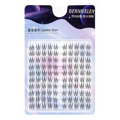 玫瑰庄园假睫毛女透明梗自然仿真仙子毛懒人分段三部曲韩系