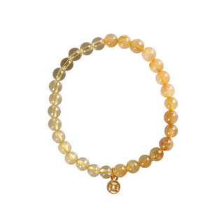 灵机麦玲玲黄水晶钱母聚宝手链女金银汇聚富裕满门水晶金发晶手串