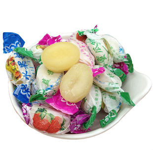 老式水果糖硬糖怀旧80后酥糖酥心糖老蓝旗虹林源混合水果味糖块