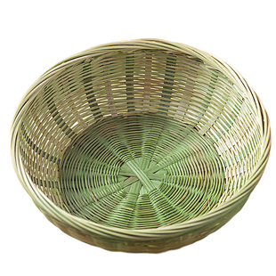 竹编筐手工馍篮竹制品馒头筐家用竹筐水果篮子零食干果收纳篮精编