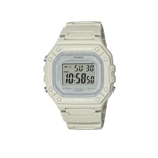 复古小方块防水白色学生男款运动电子表卡西欧手表女W-218HC-8A