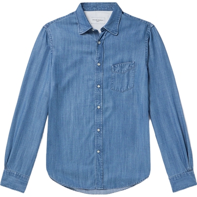 【618狂欢】Officine Generale 夏季男简约蓝色修身衬衫