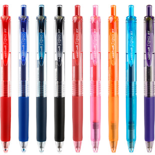 日本uniball三菱铅笔彩色中性笔umn-138波点用限定款按动式signo黑色水笔速干0.38考试笔记用墨蓝色手帐笔记