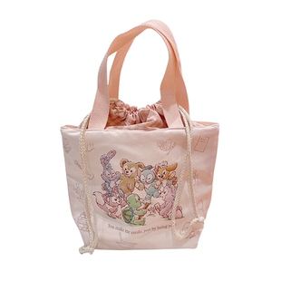 东迪餐厅餐包可爱达菲七宝托特包大容量保温饭盒袋手提便当妈咪包