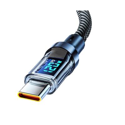 120W超级快充线适用苹果华为OPPO小米vivo安卓数显100W双typec数据线超级快充插头pd快充线通用显示数字