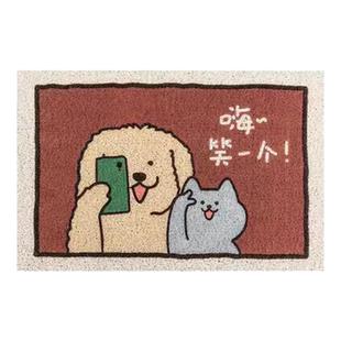可爱卡通入户丝圈门垫进门脚垫防滑地垫卧室卫生间门垫耐磨脚垫子