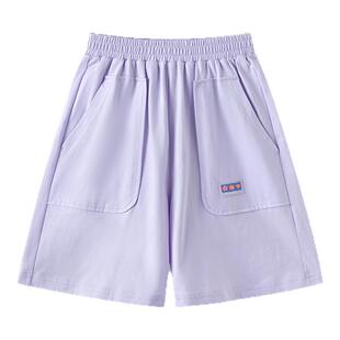 巴拉巴拉儿童短裤女童速干运动裤中大童夏装裤子2025新款休闲中裤