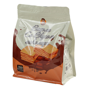 俄罗斯进口威化饼干花生牛奶巧克力冰淇淋味原装华夫饼零食阿索夫