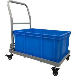 光宸角钢拉货车带箱筐周转手推车底托拖车搬运拉车仓库分拣小推车