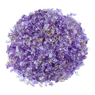 纯天然紫黄晶碎石小颗粒水晶消磁石鱼缸摆件装饰铺底造景原石矿石