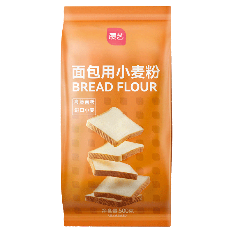 展艺高筋面粉2.5kg 吐司专用面包粉披萨小麦粉家用烘焙原材料大包