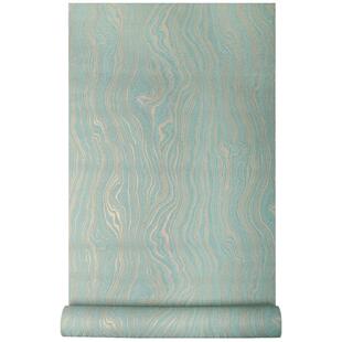 北欧浅绿色鎏金水波纹墙纸高级感客厅卧室电视背景墙壁纸2026新款