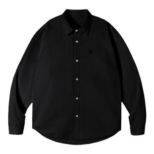 PSO Brand男装女装牛津纺基础长袖蓝色衬衫宽松休闲衬衣情侣外套