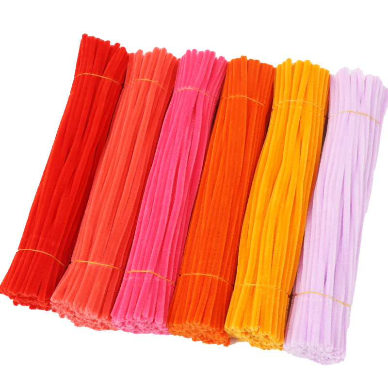 粉色系加密扭扭棒花束手工diy材料包特密郁金香毛根条彩色妞妞棒