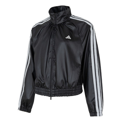 阿迪达斯女甜酷短款立领夹克外套