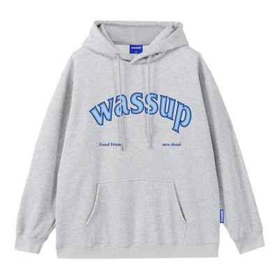 WASSUP潮牌卫衣男连帽重磅