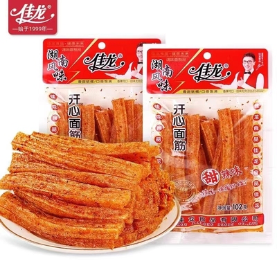 佳龙大面筋102g袋装辣条零食儿时怀旧小吃休闲食品童辣味开心面筋