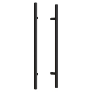 重型推拉门拉手加厚不锈钢把手对装推拉办公室实木门把手银黑色