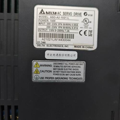 议价Delta A2 Servo Driver Asd-A2-1021-L 1Kw Power Cheng适用