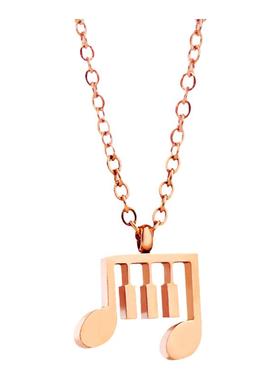 气质音符钛钢项链女高级感不掉色