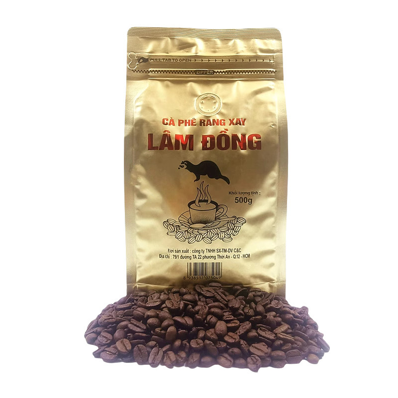 优质越南进口纯黑咖啡豆烘焙500g