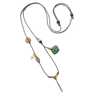 南露多宝手工吊坠绳子祥云平安扣配饰可DIY黄金玉石蜜蜡项链绳子