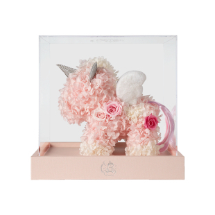 joyflower永生花玫瑰干花独角兽生日礼盒 女生朋友女孩情人节礼物