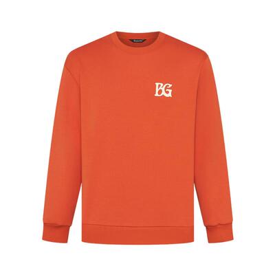 【触感功能棉】比音勒芬春秋季男休闲撞色BG字母卫衣多色圆领T恤