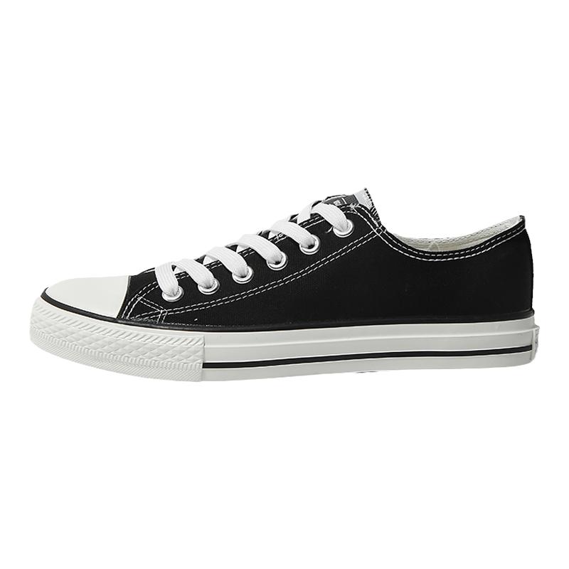 经典黑色帆布鞋男202年新款
