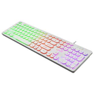 静音键盘鼠标套装朋克机械手感有线发光高颜值电脑女生办公专用