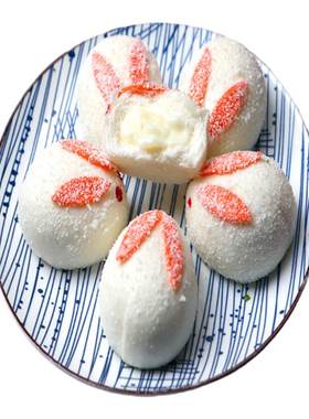 椰奶兔子早餐包冷冻半成品奶黄包