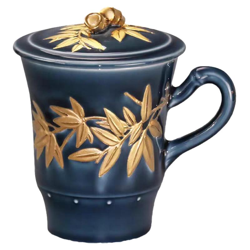 干唐轩活瓷竹节杯马克杯咖啡杯