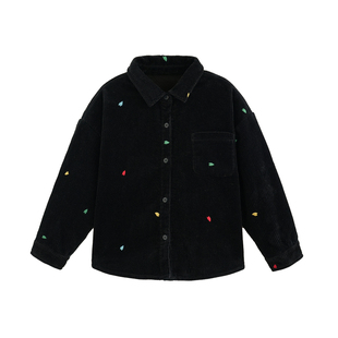 砚台家女童灯芯绒外套夹棉套装2025冬新款儿童裙子马甲裤子两件套