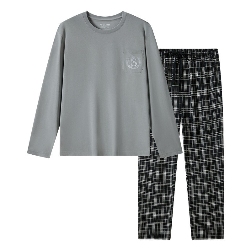 舒雅男士棉质家居服套装