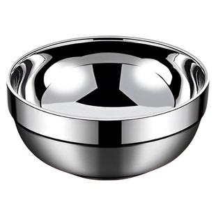 18-10不锈钢碗食品级家用加厚双层隔热饭碗防烫防摔