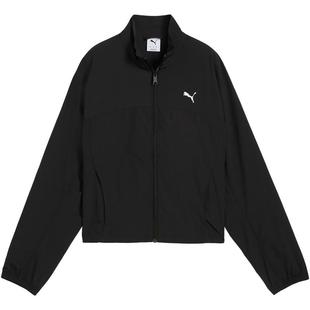 黑色宽松休闲夹克外套女PUMA彪马官方新款春秋短款运动上衣631917