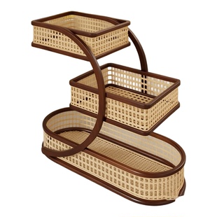 梳妆台桌面化妆品置物架多层护肤品收纳架洗漱台储物架洗脸巾架子