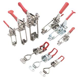 304不锈钢夹具可调节锁扣锁夹搭扣箱扣快速压紧器门栓式肘夹 夹钳