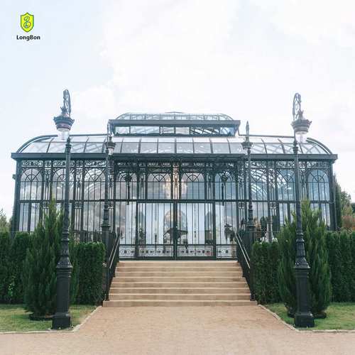 跨境户外铁艺阳光房定制金属钢结构欧式花园别墅酒店遮雨露天凉亭