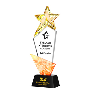水晶奖杯定制定做冠军年会优秀员工公司儿童舞蹈小主持人唱歌比赛