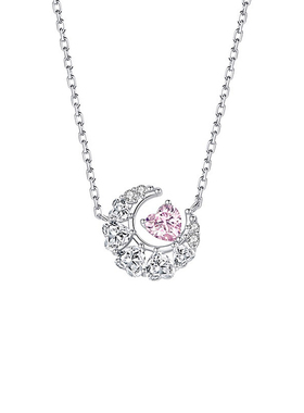 众心捧月惟你耀眼纯银项链