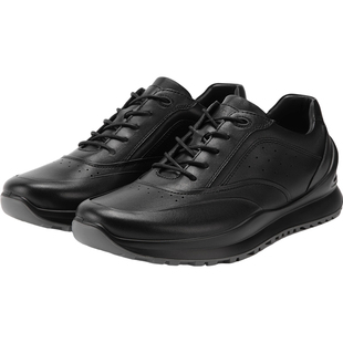 暇步士休闲皮鞋2026春新款商务男鞋真皮百搭黑武士增高运动健步鞋