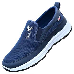 老北京布鞋中老年防滑软底透气轻便款耐磨男款休闲运动鞋不累脚